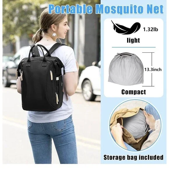 Extra Large Pop up Mosquito Tent, Portable Foldable Mosquito Net for Bed Camping - Picture 4 of 7